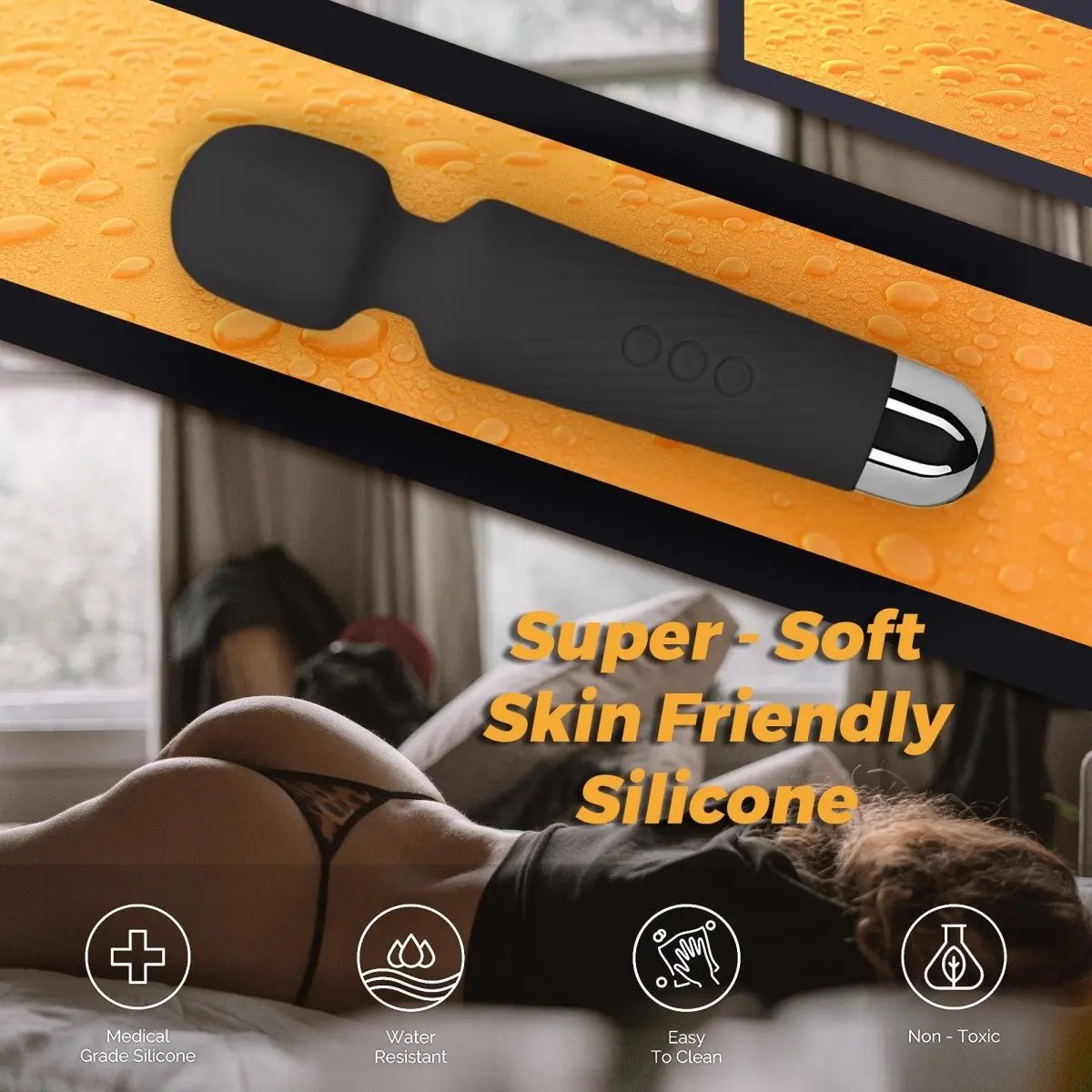 Love Salve Wand Massager - Silent Waterproof Design Ideal for Stress Relief - Love Salve